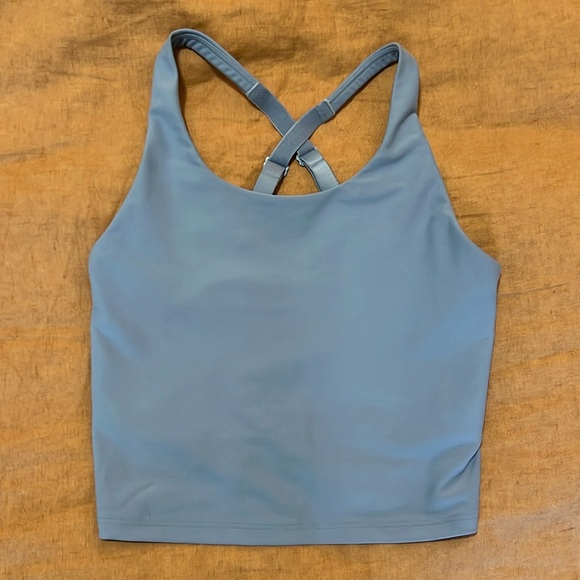 Light blue power soft long line tank - Picture 1 of 2